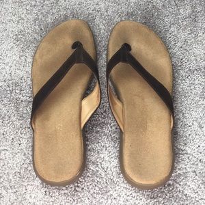 Brown Support Flip Flops